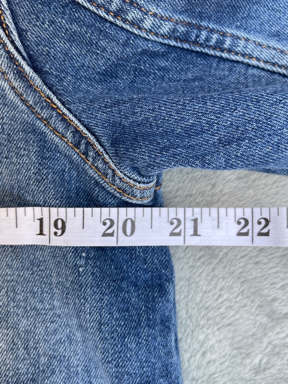 Anthropologie Pilcro boxy light blue denim jacket Minimalist classic spring M - Picture 8 of 8